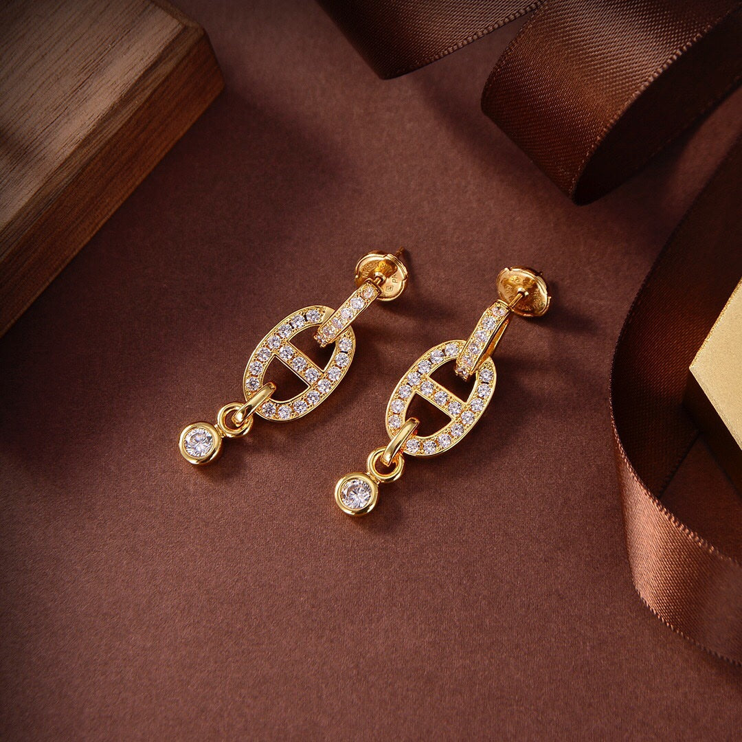 [AM]HM CHAINE DIAMOND EARRINGS