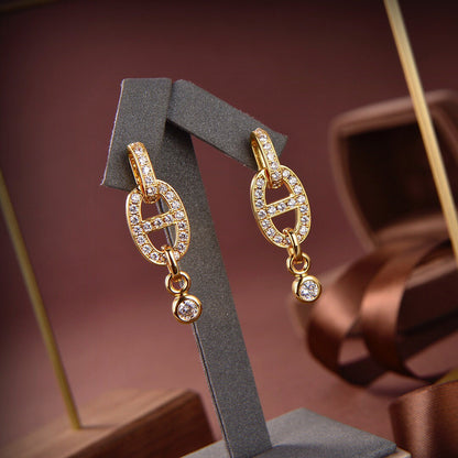 [AM]HM CHAINE DIAMOND EARRINGS
