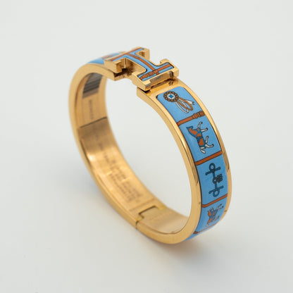 [AM]H ROSE GOLD BRACELET BLUE CERAMIC