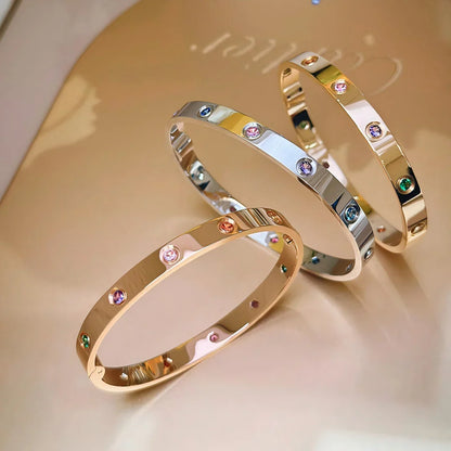 [AM]CLASSIC 6.1MM LOVE BRACELET 10-DIAMOND MULTICOLOR