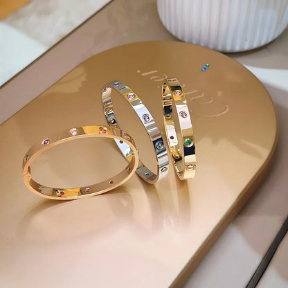 [AM]CLASSIC 6.1MM LOVE BRACELET 10-DIAMOND MULTICOLOR
