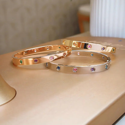[AM]CLASSIC 6.1MM LOVE BRACELET 10-DIAMOND MULTICOLOR