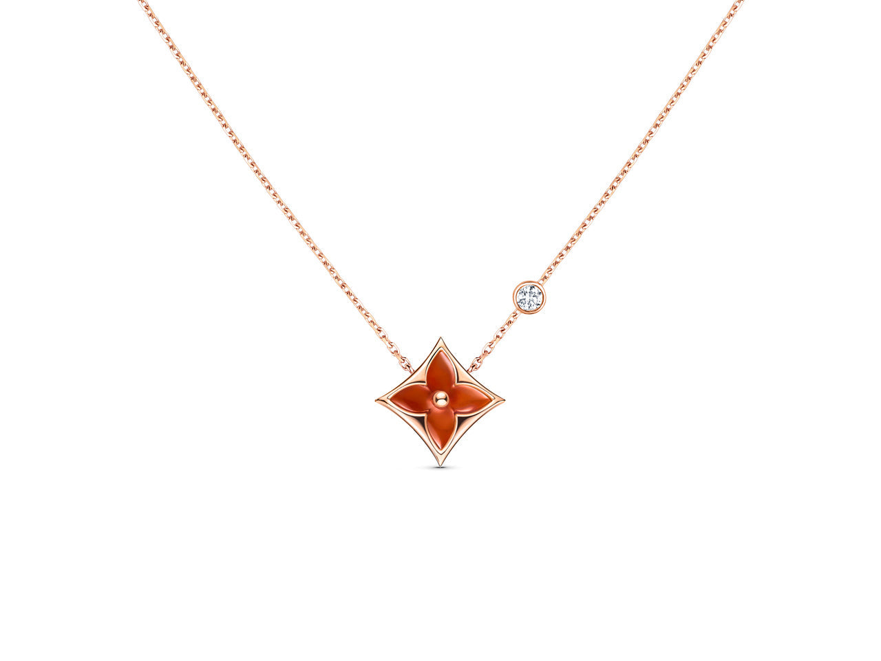 [AM]STAR NECKLACE ROSE GOLD 1 DIAMOND