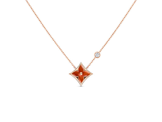 [AM]STAR NECKLACE ROSE GOLD 1 DIAMOND