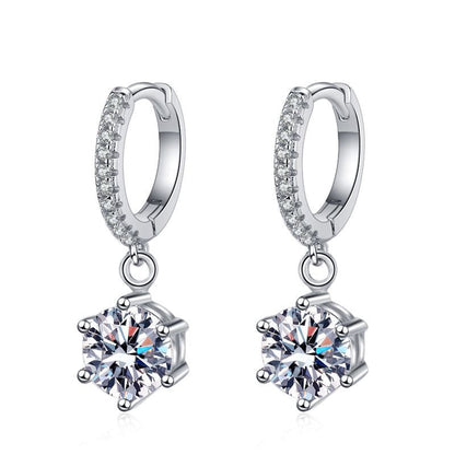 [AM]CLASSIC 6-PRONG MOISSANITE DROP EARRINGS
