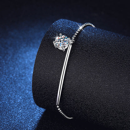 [AM]ELEGANT HALF-MOON CURVE MOISSANITE BRACELET