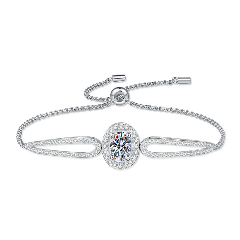 [AM]"PIGEON'S EGG" TEARDROP MOISSANITE BRACELET