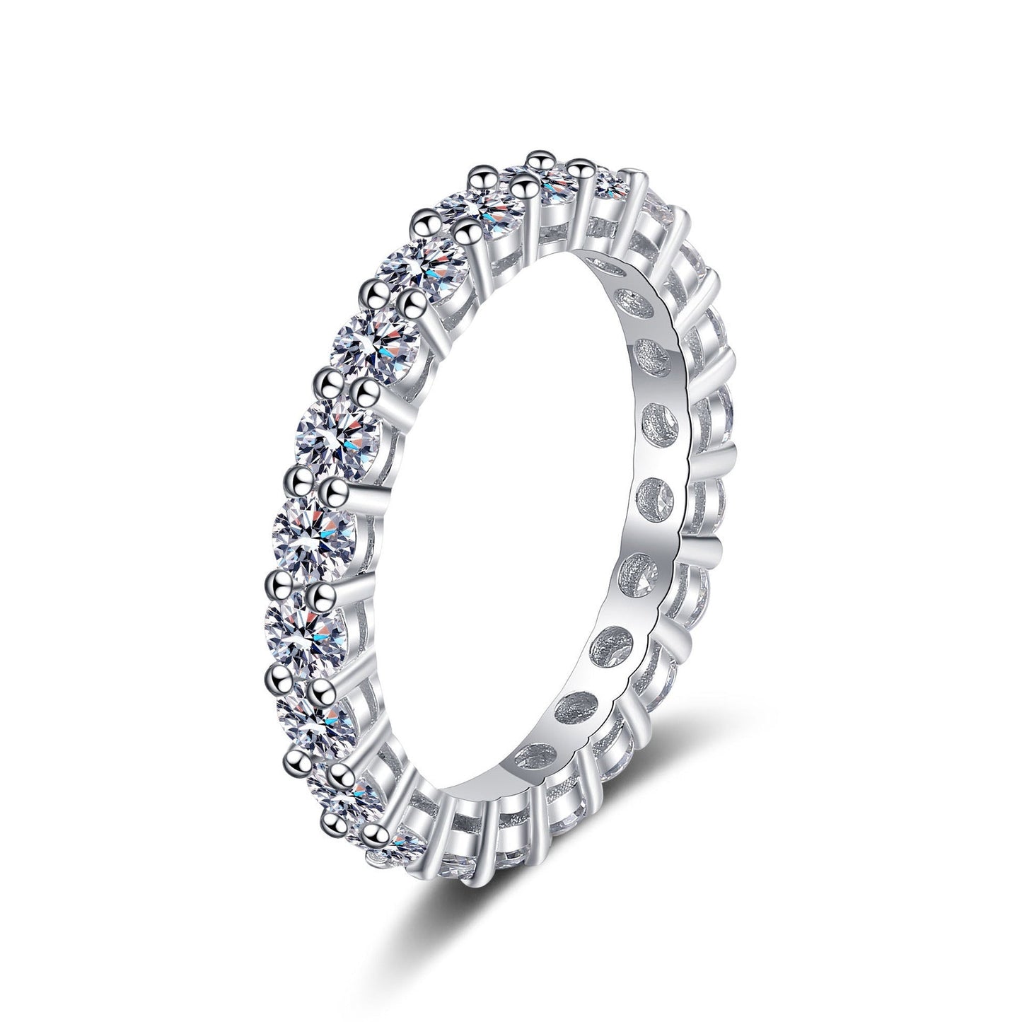 [AM]LUXURIOUS 2.2 CARAT FULL ETERNITY MOISSANITE RING