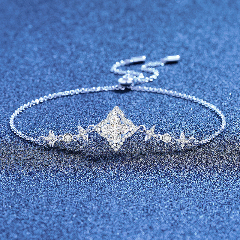 [AM]MARQUISE-CLOVER MOISSANITE BRACELET