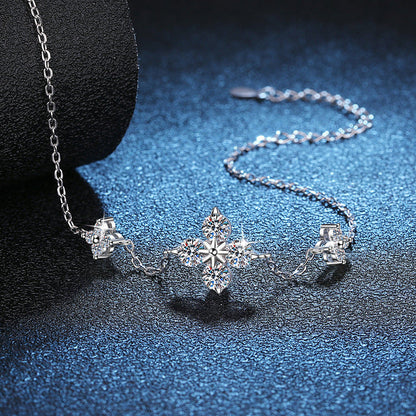 [AM]CLOVER LUCKY CHARM MOISSANITE BRACELET