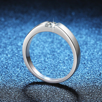 [AM]SLEEK MINIMALIST COUPLE'S MOISSANITE RING