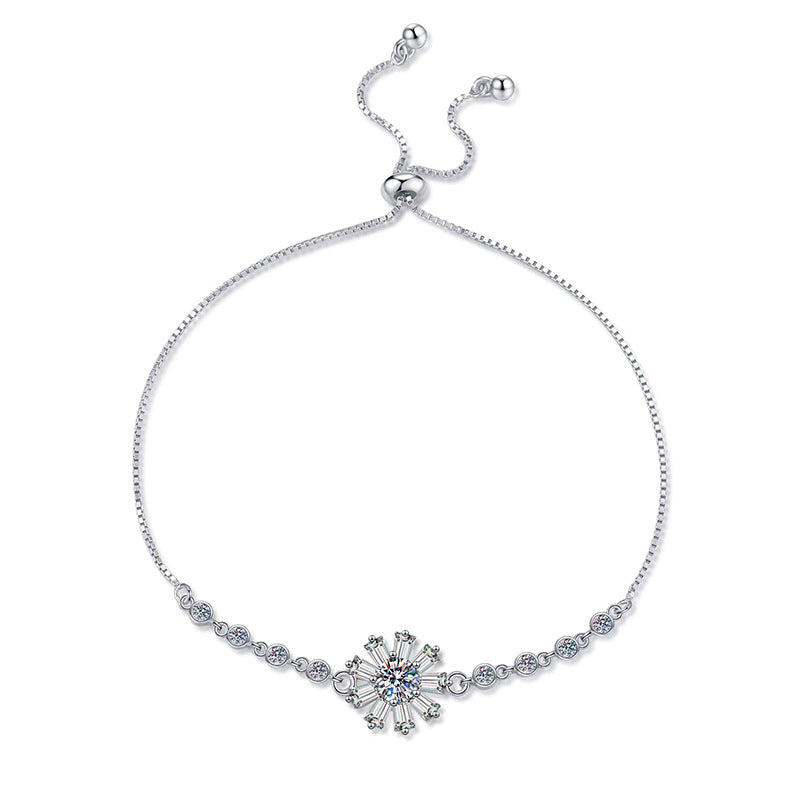 [AM]RADIANT ICY CRYSTAL SUNFLOWER MOISSANITE BRACELET
