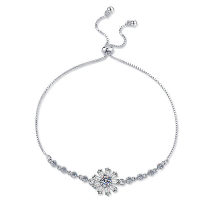 [AM]RADIANT ICY CRYSTAL SUNFLOWER MOISSANITE BRACELET