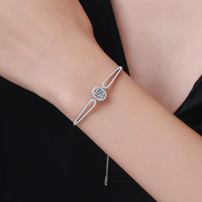 [AM]"PIGEON'S EGG" TEARDROP MOISSANITE BRACELET