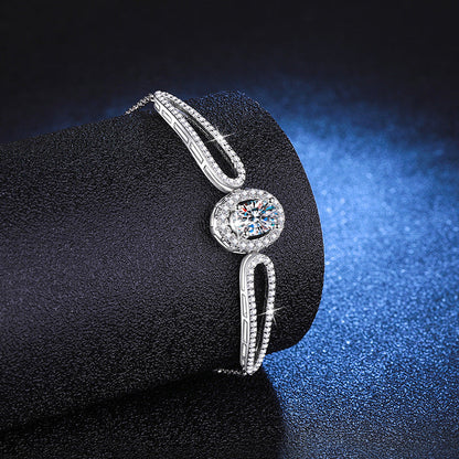 [AM]"PIGEON'S EGG" TEARDROP MOISSANITE BRACELET