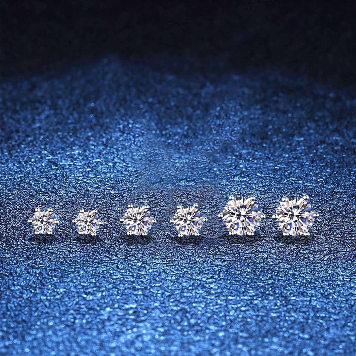 [AM]SIX-PRONG MOISSANITE EARRINGS
