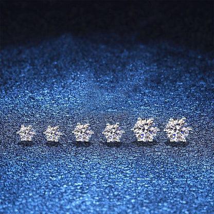 [AM]SIX-PRONG MOISSANITE EARRINGS