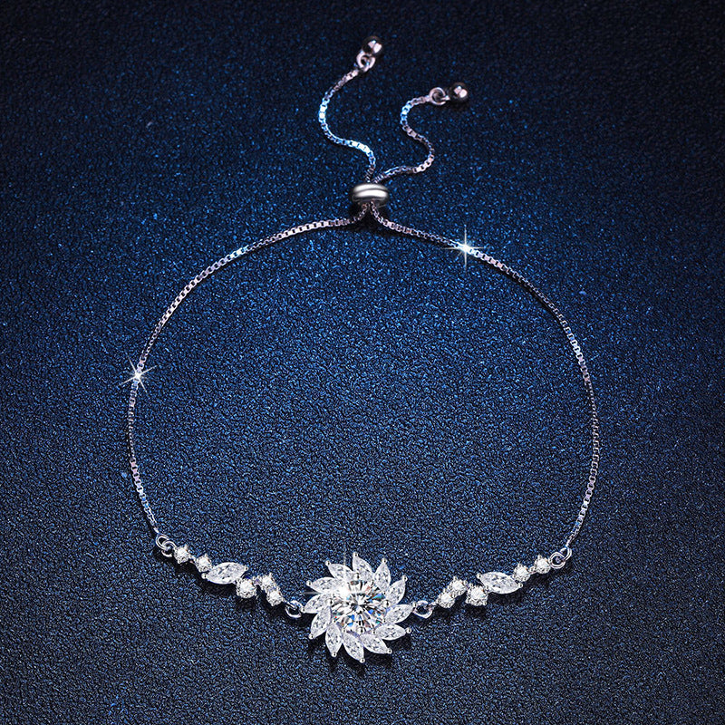 [AM]RADIANT SUNFLOWER MOISSANITE BRACELET