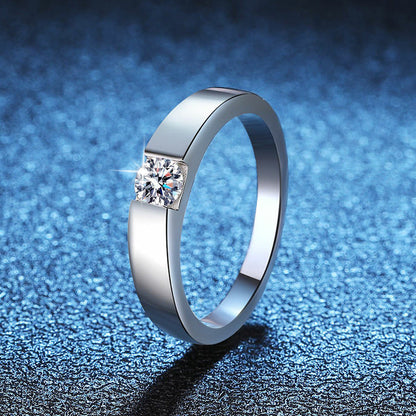 [AM]SLEEK MINIMALIST COUPLE'S MOISSANITE RING