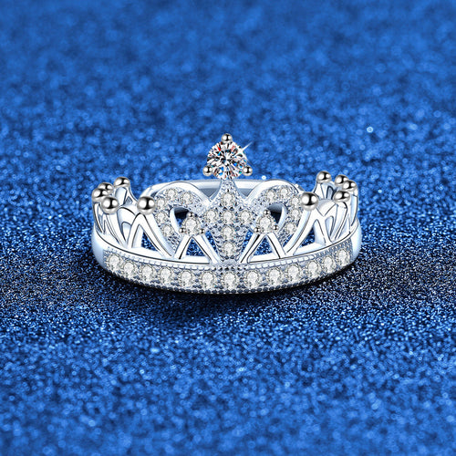 [AM]DREAMY CROWN MOISSANITE RING - 1.2CT ELEGANT PRINCESS STYLE