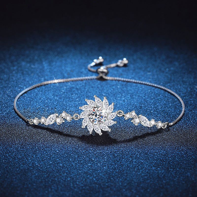 [AM]RADIANT SUNFLOWER MOISSANITE BRACELET