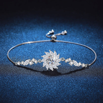 [AM]RADIANT SUNFLOWER MOISSANITE BRACELET