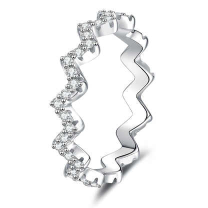 [AM]CHIC WAVY MOISSANITE ETERNITY RING