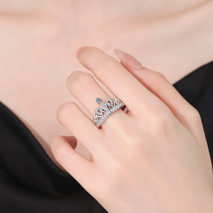 [AM]DREAMY CROWN MOISSANITE RING - 1.2CT ELEGANT PRINCESS STYLE