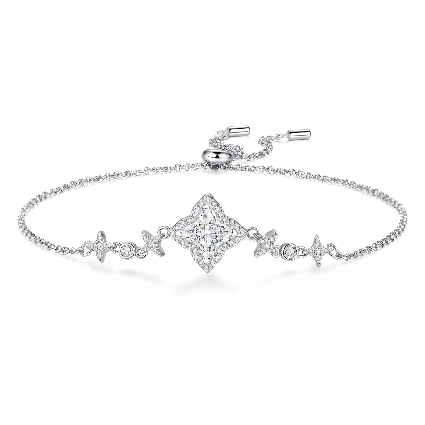 [AM]MARQUISE-CLOVER MOISSANITE BRACELET