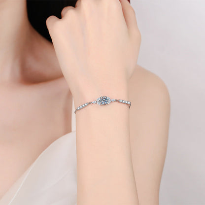 [AM]BLOOMING STAR-FLOWER MOISSANITE BRACELET