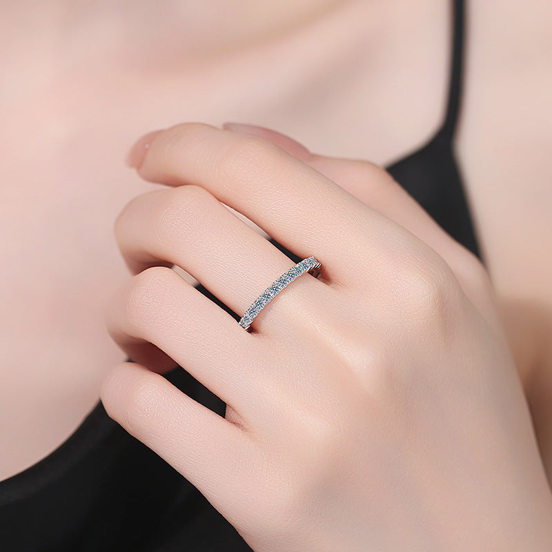 [AM]DAINTY 0.87CT FULL ETERNITY MOISSANITE RING