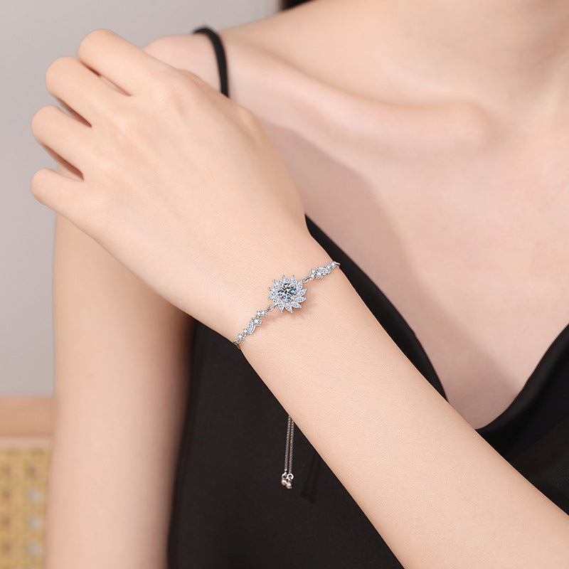 [AM]RADIANT SUNFLOWER MOISSANITE BRACELET