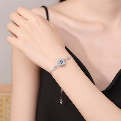 [AM]RADIANT SUNFLOWER MOISSANITE BRACELET