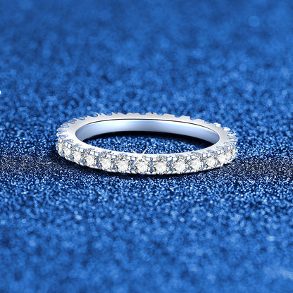 [AM]DAINTY 0.87CT FULL ETERNITY MOISSANITE RING
