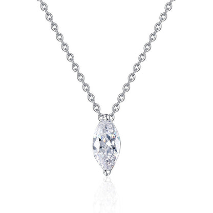 [AM]SOPHISTICATED MARQUISE-CUT MOISSANITE PENDANT NECKLACE