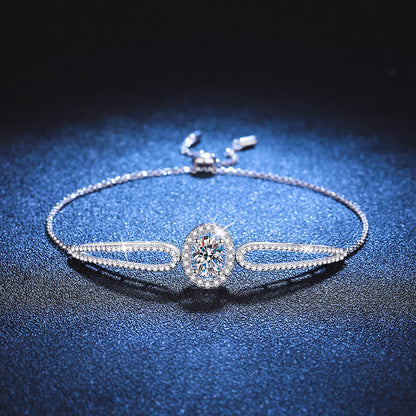 [AM]"PIGEON'S EGG" TEARDROP MOISSANITE BRACELET