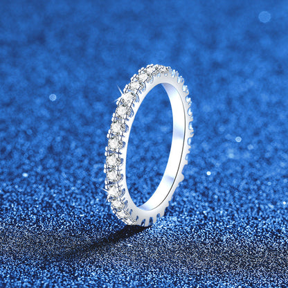[AM]DAINTY 0.87CT FULL ETERNITY MOISSANITE RING