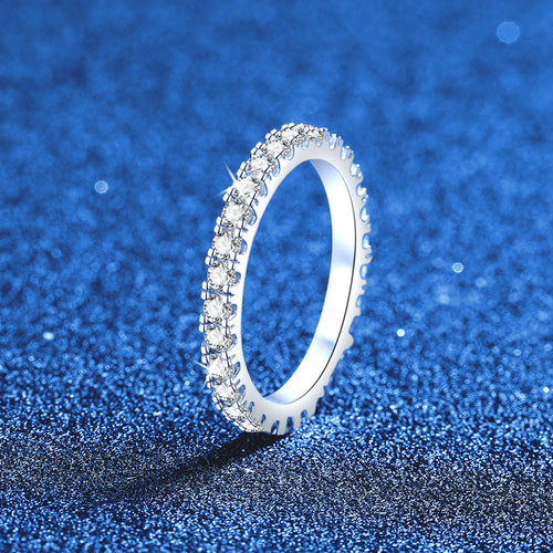 [AM]DAINTY 0.87CT FULL ETERNITY MOISSANITE RING