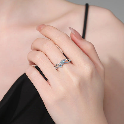 [AM]INTERTWINING LOVE MOISSANITE RING