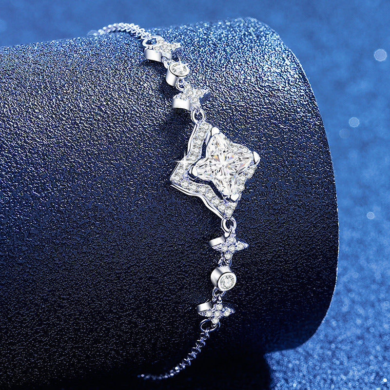 [AM]MARQUISE-CLOVER MOISSANITE BRACELET