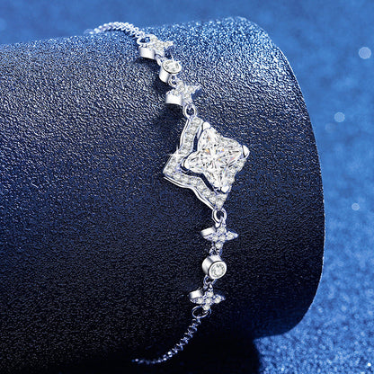 [AM]MARQUISE-CLOVER MOISSANITE BRACELET