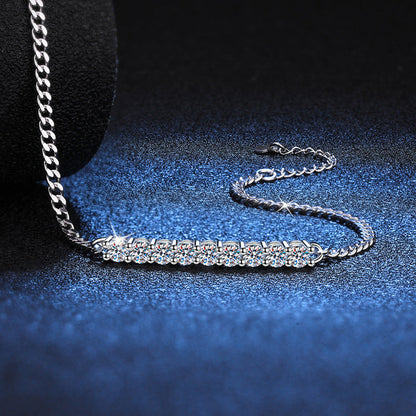 [AM]SMILING CURVE MOISSANITE BRACELET
