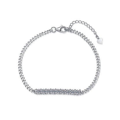 [AM]SMILING CURVE MOISSANITE BRACELET