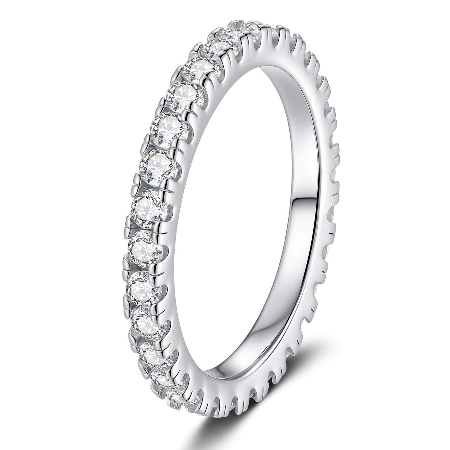 [AM]DAINTY 0.87CT FULL ETERNITY MOISSANITE RING