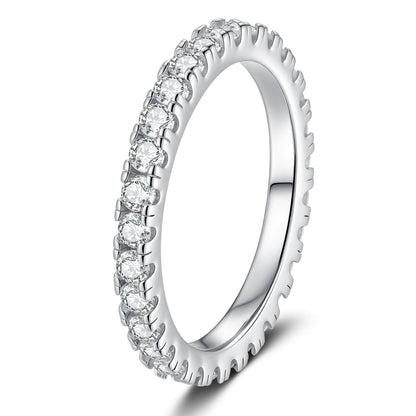 [AM]DAINTY 0.87CT FULL ETERNITY MOISSANITE RING