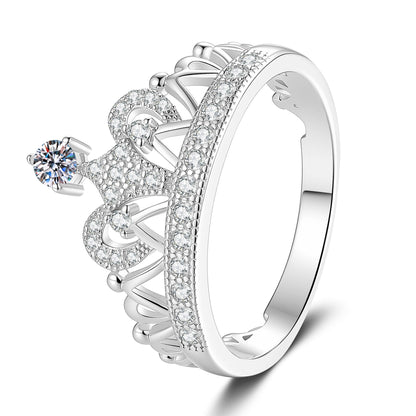 [AM]DREAMY CROWN MOISSANITE RING - 1.2CT ELEGANT PRINCESS STYLE