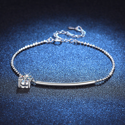 [AM]ELEGANT HALF-MOON CURVE MOISSANITE BRACELET