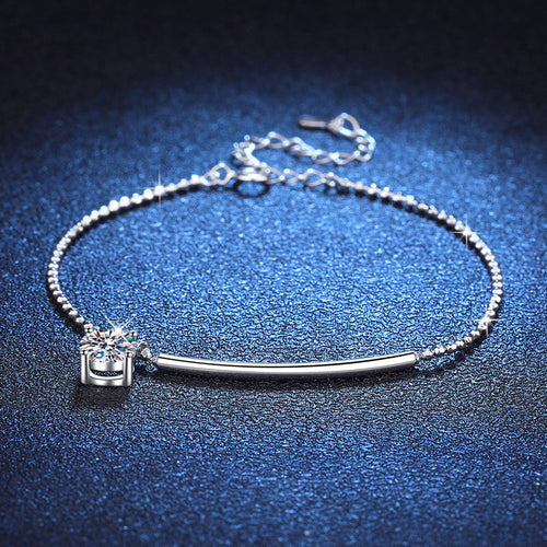 [AM]ELEGANT HALF-MOON CURVE MOISSANITE BRACELET