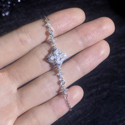 [AM]MARQUISE-CLOVER MOISSANITE BRACELET