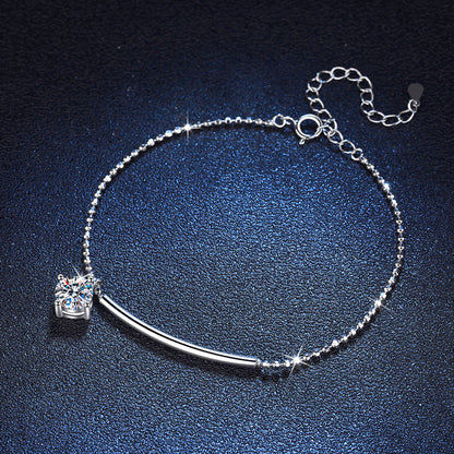 [AM]ELEGANT HALF-MOON CURVE MOISSANITE BRACELET
